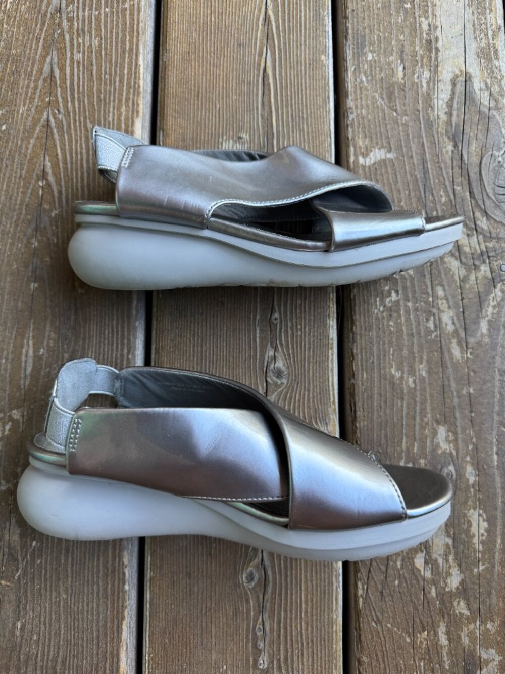 CAMPER Silver Balloon CrissCross Sandals in Women's 38/US 7.5-8 - Picture 4 of 10